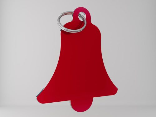 Medaglietta personalizzata campana-basic--rosso-fronte
