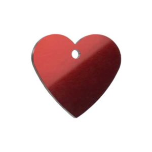 Medaglietta Personalizzata Cuore - Medaglietta-Incisa-Basic-Cuore-Rosso-Lucido-min
