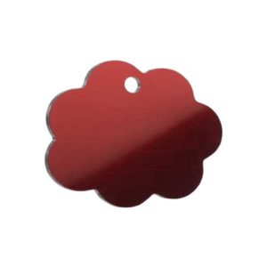 Medaglietta Personalizzata Nuvoletta - Medaglietta-Incisa-Basic-Nuvoletta-Rosso-Lucido-min