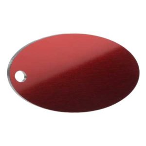 Medaglietta Personalizzata Ovale - Medaglietta-Incisa-Basic-Ovale-Rosso-Lucido-min