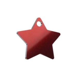 Medaglietta Personalizzata Stella - Medaglietta-Incisa-Basic-Stella-Rosso-Lucido-min