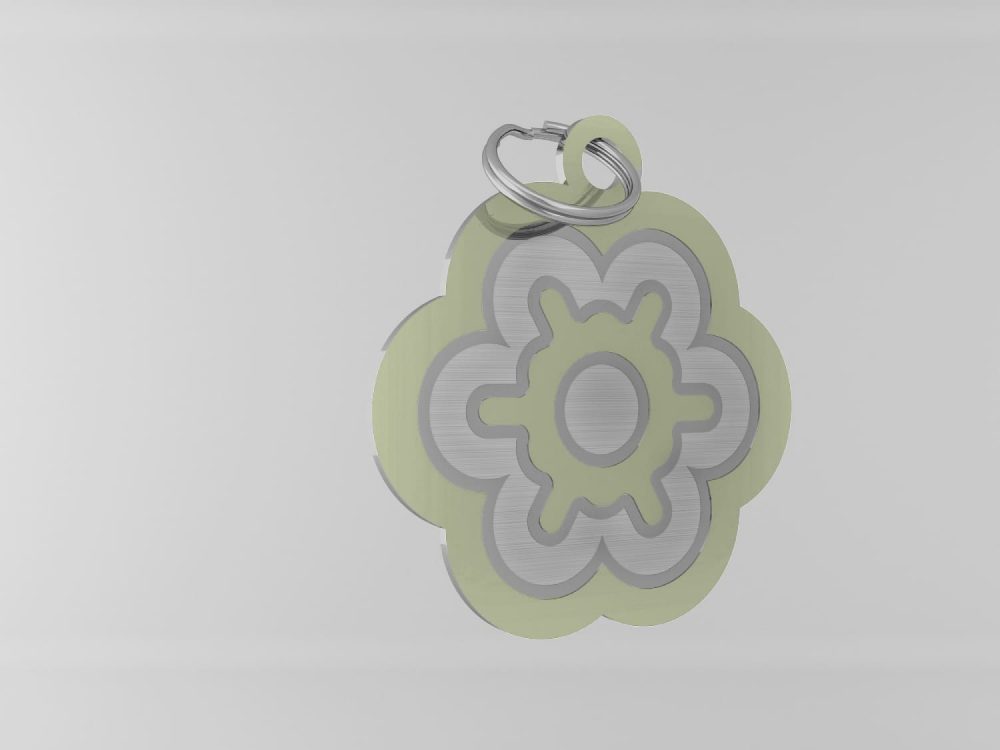 Medaglietta-personalizzata-a-forma-di-fiore-luxury-champagne-fronte