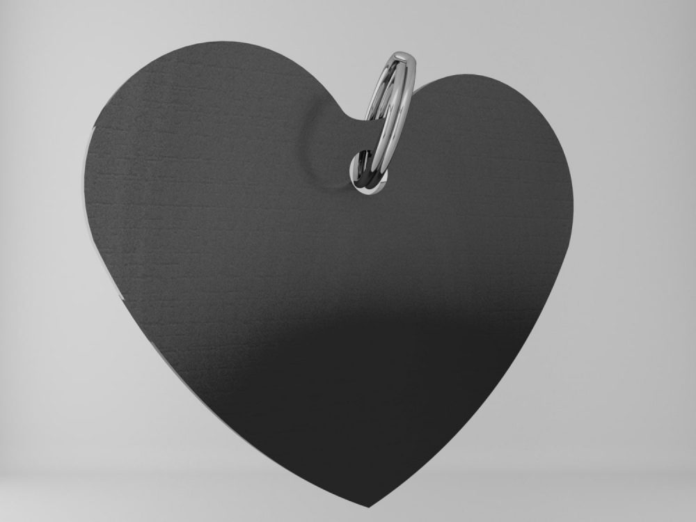 Medaglietta-personalizzata-cuore-basic-nero-lucido-retro