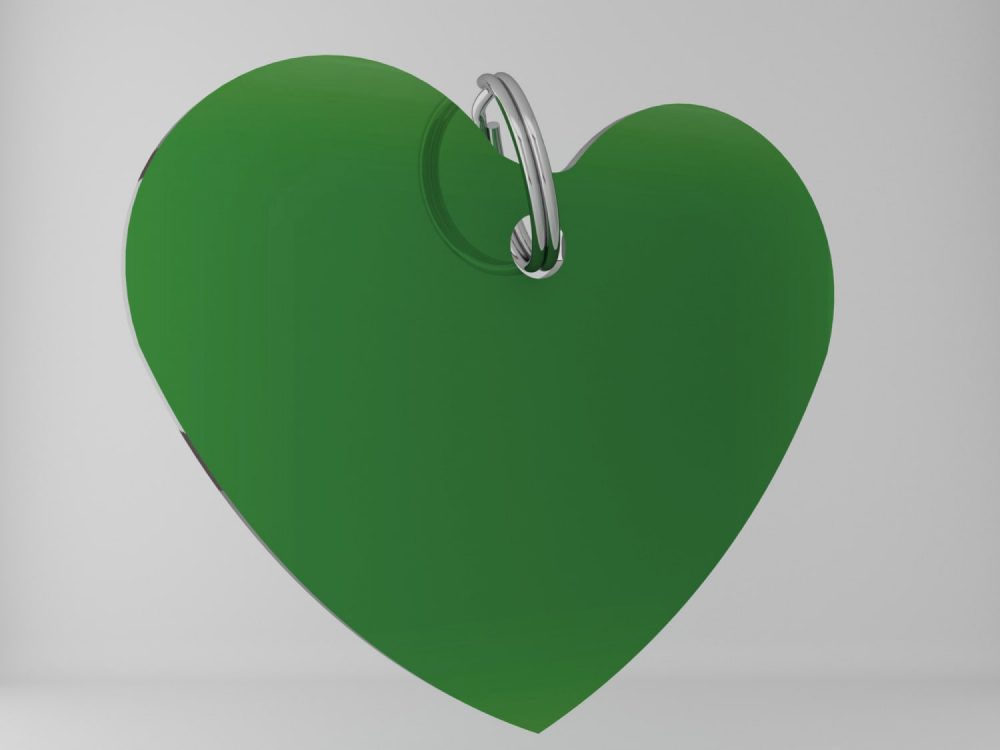 Medaglietta-personalizzata-cuore-basic-verde-fronte