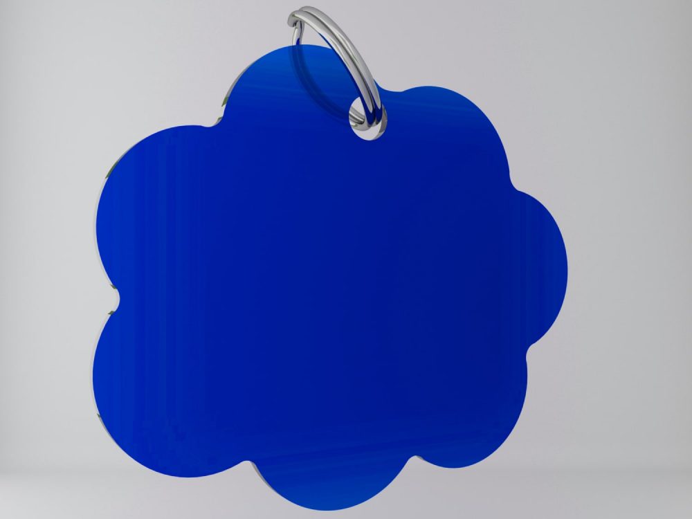 Medaglietta-personalizzata-nuvoletta-basic-blu-fronte