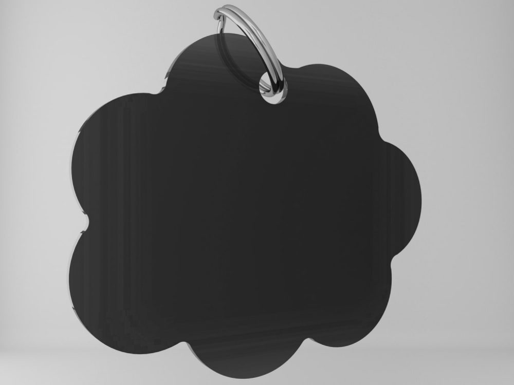 Medaglietta-personalizzata-nuvoletta-basic-nero-lucido-fronte