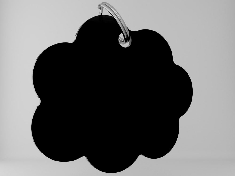 Medaglietta-personalizzata-nuvoletta-basic-nero-opaco-fronte
