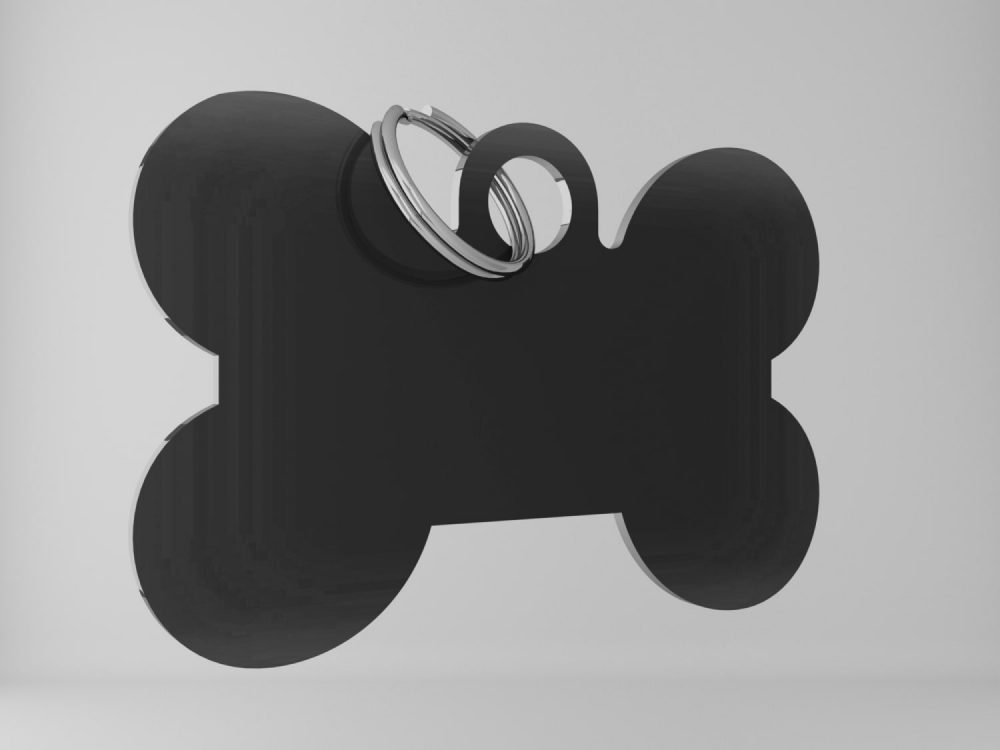 Medaglietta-personalizzata-osso-basic-nero-lucido-fronte