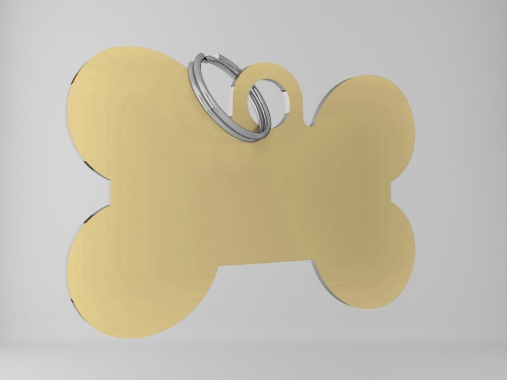 Medaglietta-personalizzata-osso-basic-oro-opaco-fronte