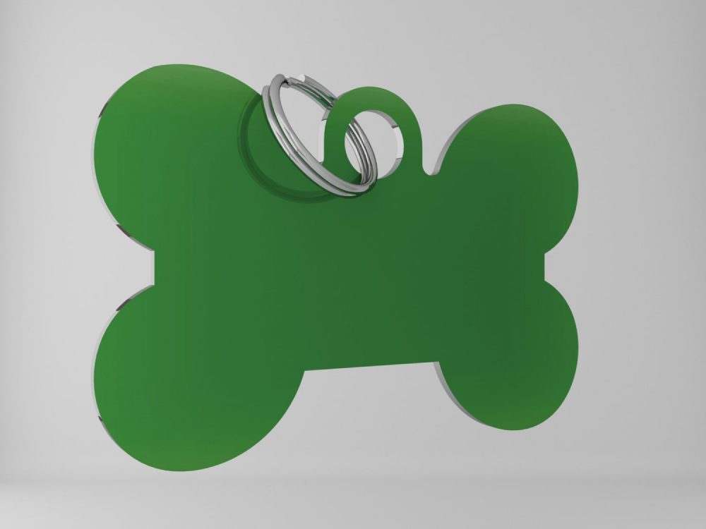 Medaglietta-personalizzata-osso-basic-verde-fronte