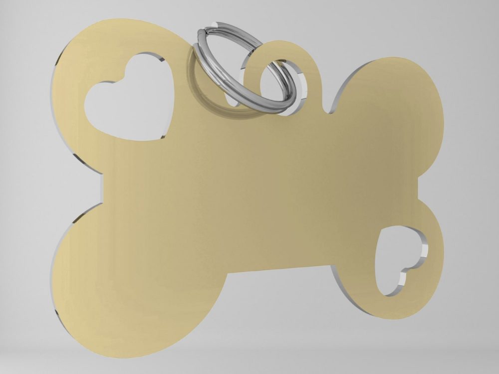 Medaglietta-personalizzata-osso-con-cuore-funny-oro-lucido-fronte