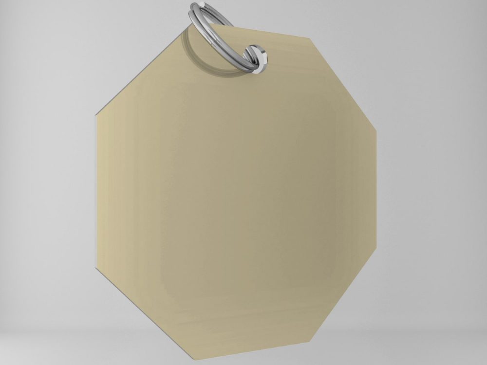 Medaglietta-personalizzata-ottagono-basic-oro-lucido-fronte