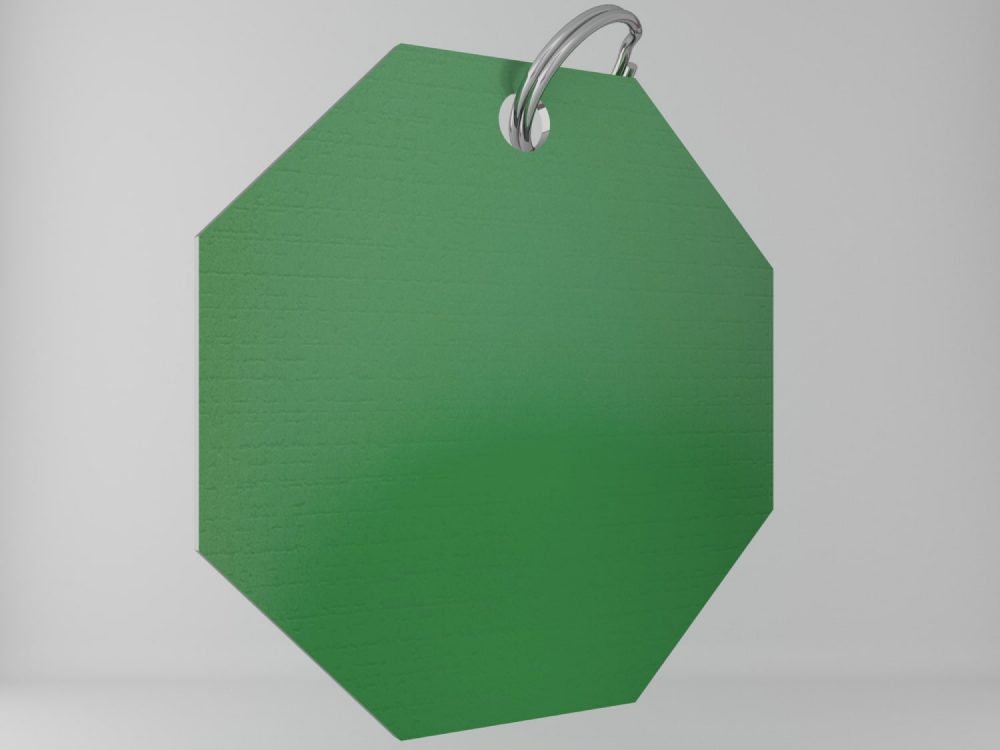 Medaglietta-personalizzata-ottagono-basic-verde-retro