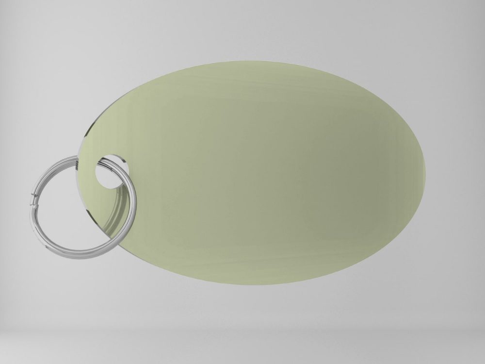 Medaglietta-personalizzata-ovale-basic-champagne-fronte