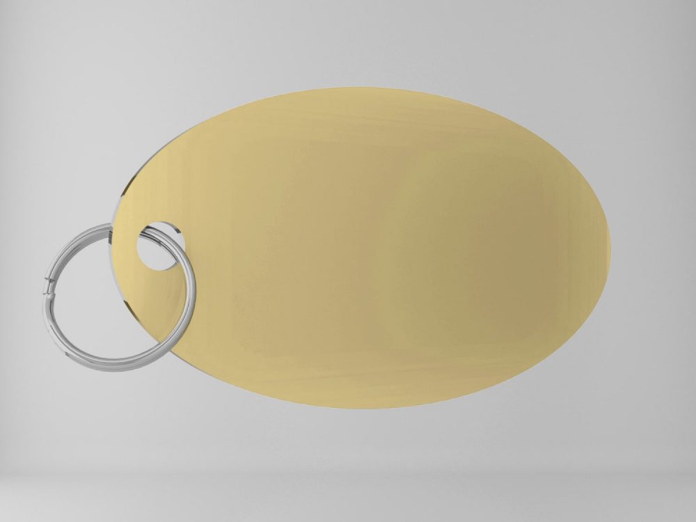 Medaglietta-personalizzata-ovale-basic-oro-opaco-fronte