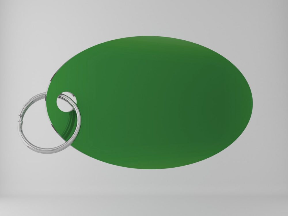 Medaglietta-personalizzata-ovale-basic-verde-fronte