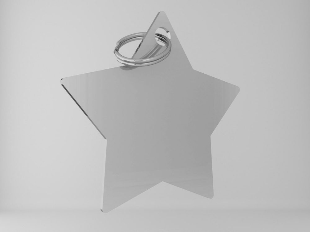 Medaglietta-personalizzata-stella-basic-argento-lucido-fronte