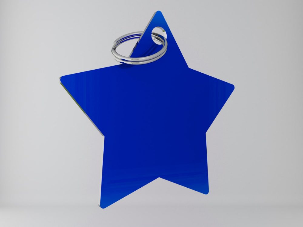 Medaglietta-personalizzata-stella-basic-blu-fronte