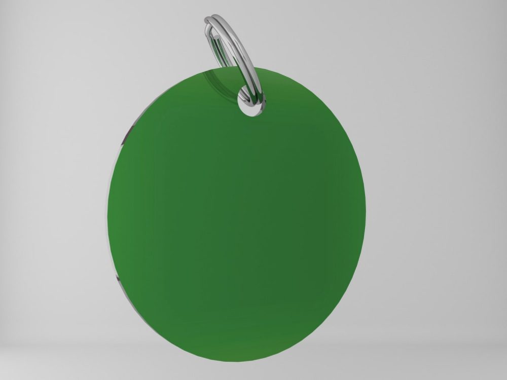 Medaglietta-personalizzata-tonda-basic-verde-fronte