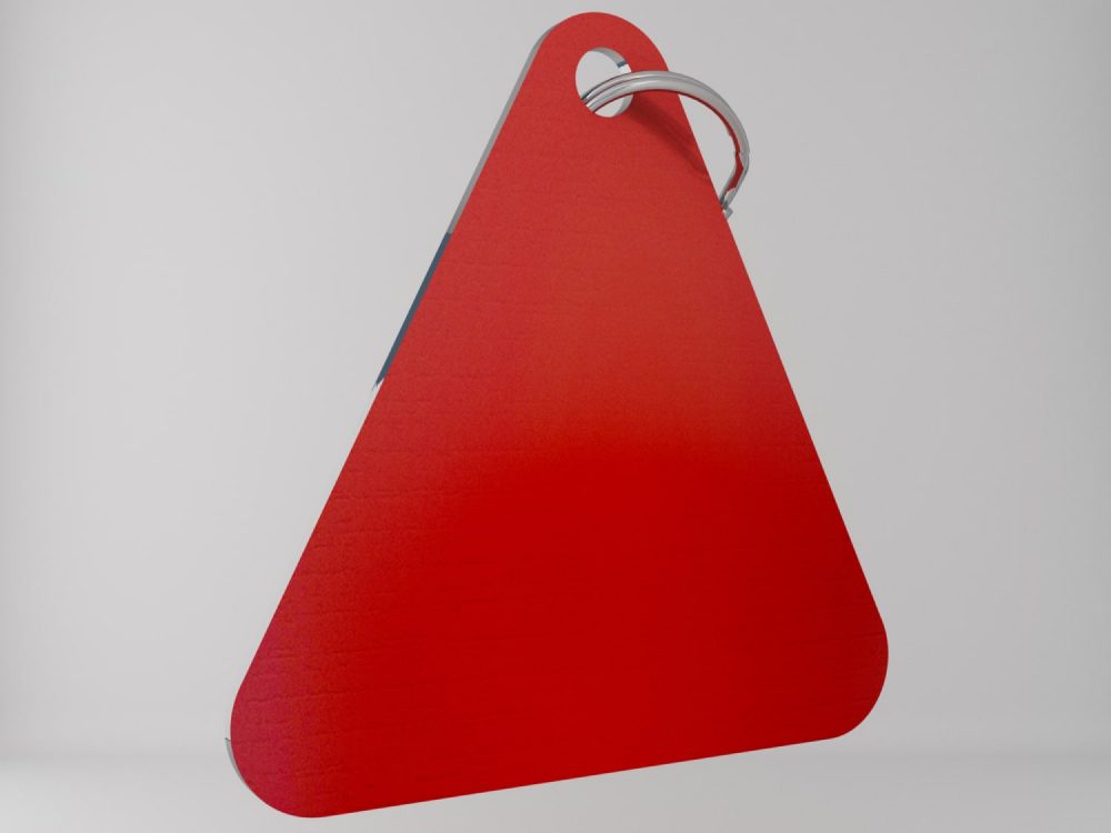 Medaglietta-personalizzata-triangolo-basic-rosso-retro