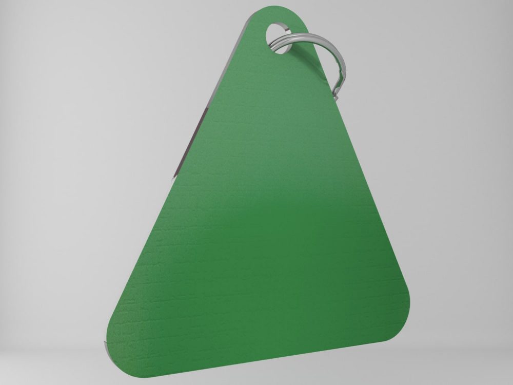 Medaglietta-personalizzata-triangolo-basic-verde-retro