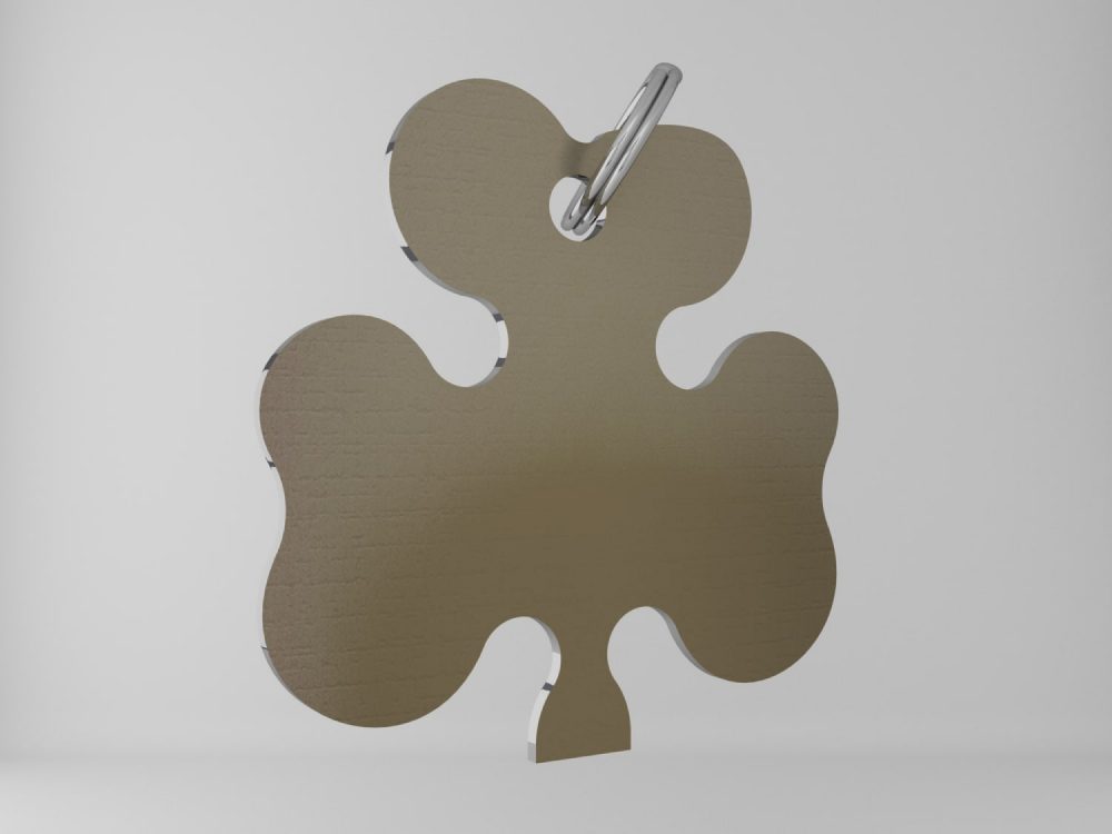 Medaglietta-personalizzata-trifoglio-basic-bronzo-retro
