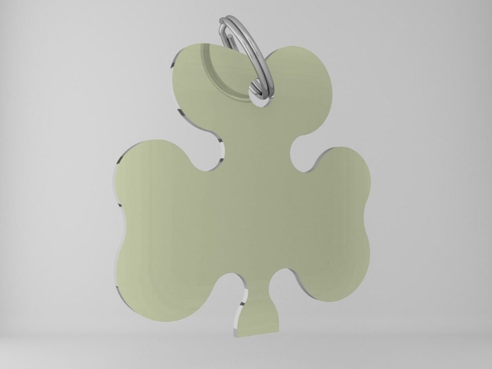 Medaglietta-personalizzata-trifoglio-basic-champagne-fronte