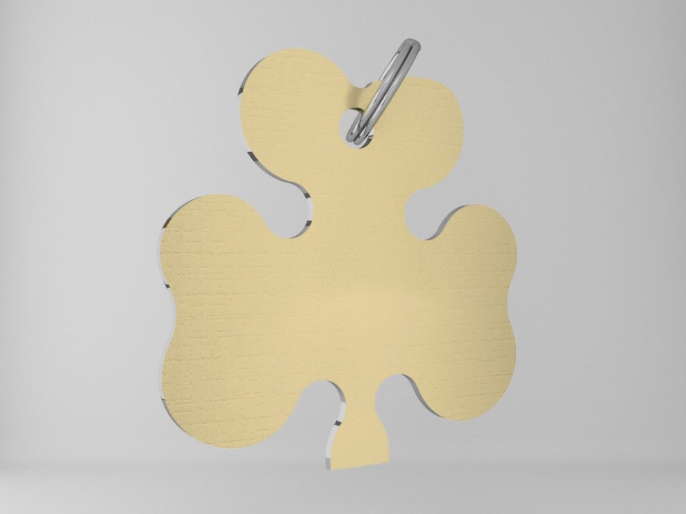 Medaglietta-personalizzata-trifoglio-basic-oro-lucido-retro