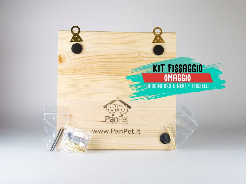 portaguinzagli singolo retro con kit fissaggio