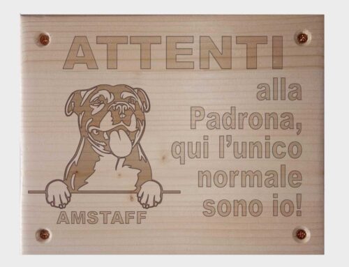 Cartello Attenti al cane personalizzabile